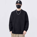 Round-neck Textured Knit Sweater Ideal For Layering Or Wearing On Its Own