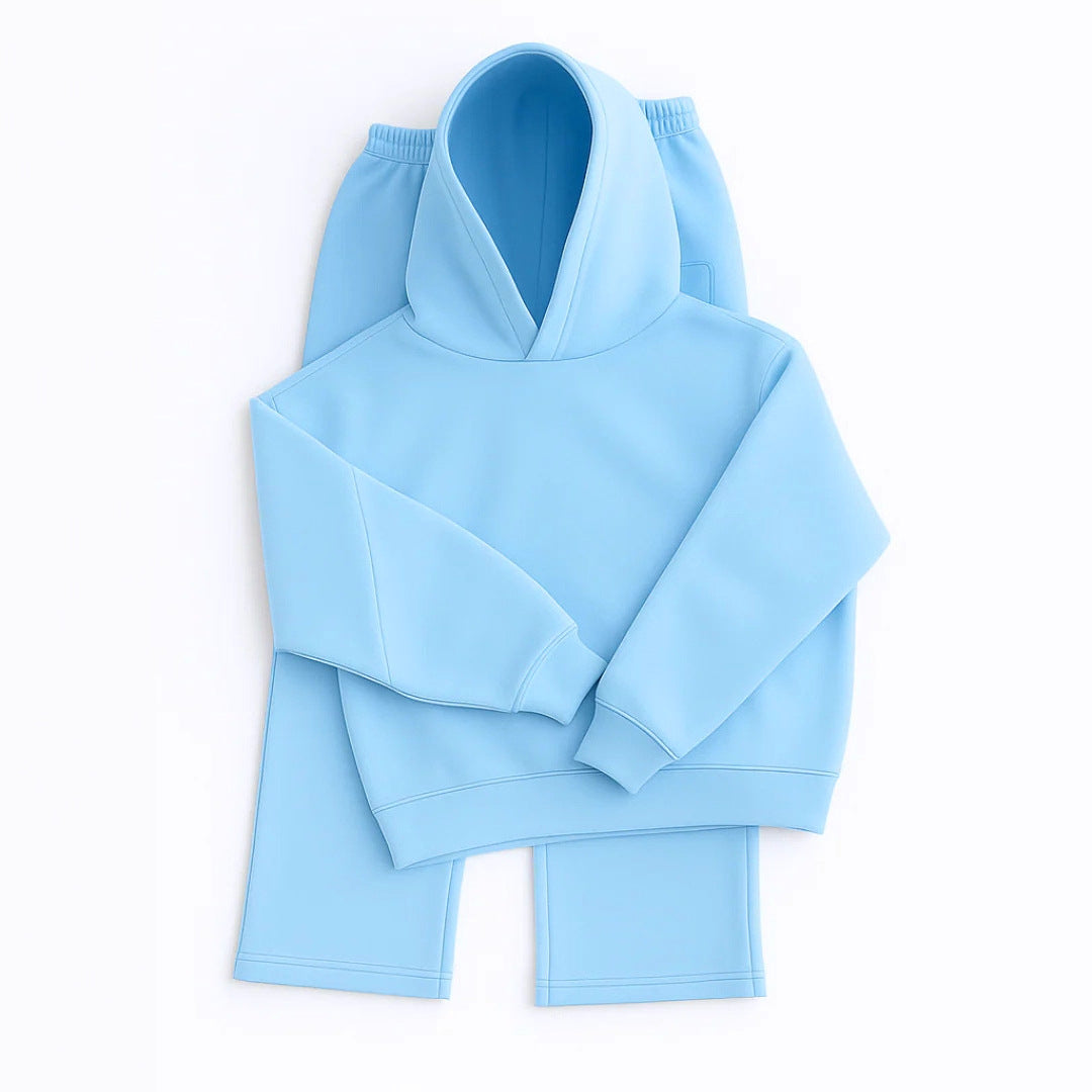 Men's Heavyweight Structured Hoodie - 3D Cut Sweatshirt with Adjustable Drawstring Hood and Ribbed Cuffs Hem