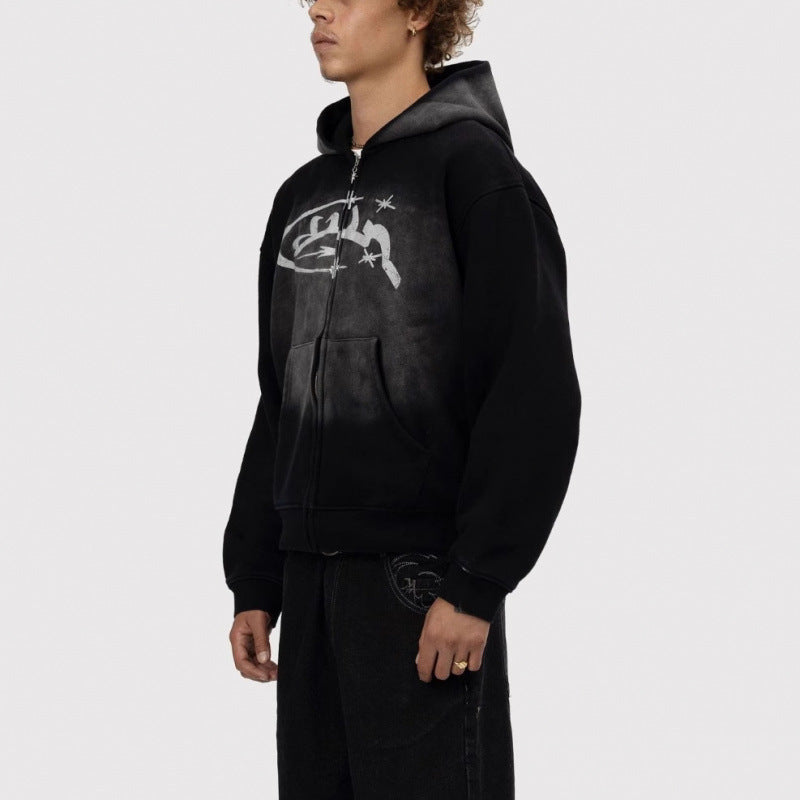 New Hooded Letter-print Top