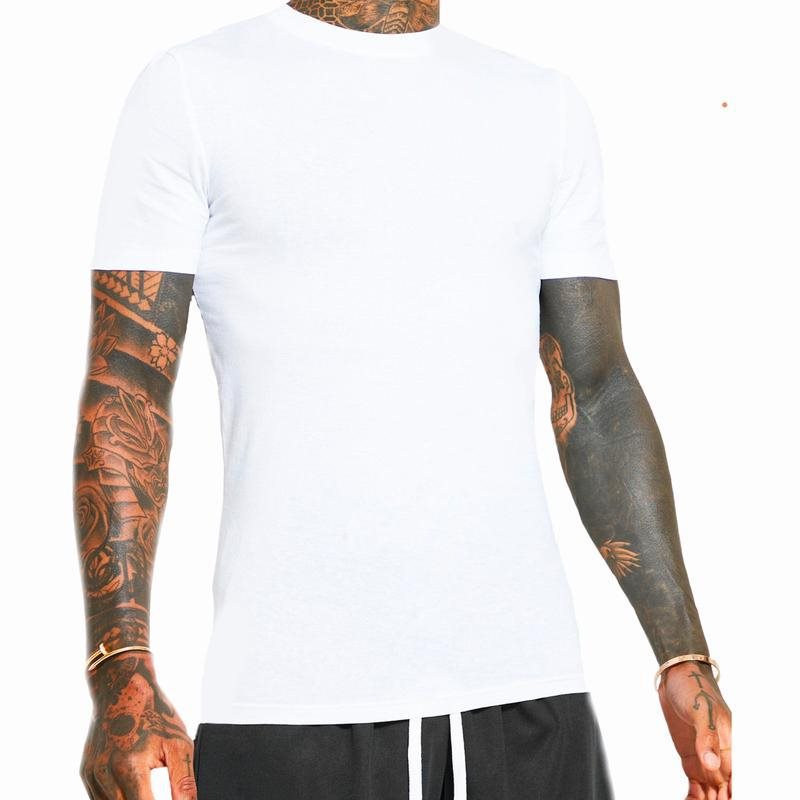 Slim-fit White And Black Crewneck T-shirt 3-pack