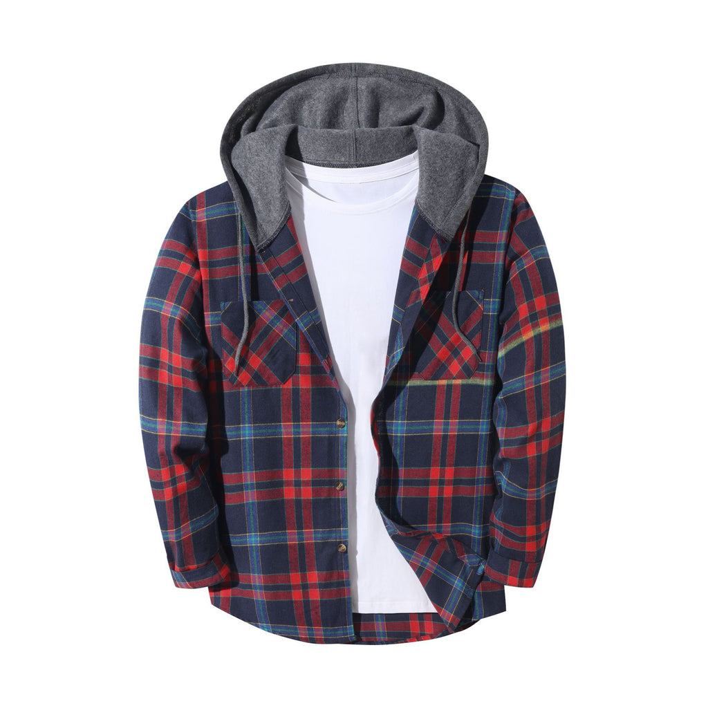 Stylish Plaid Hoodie Jacket