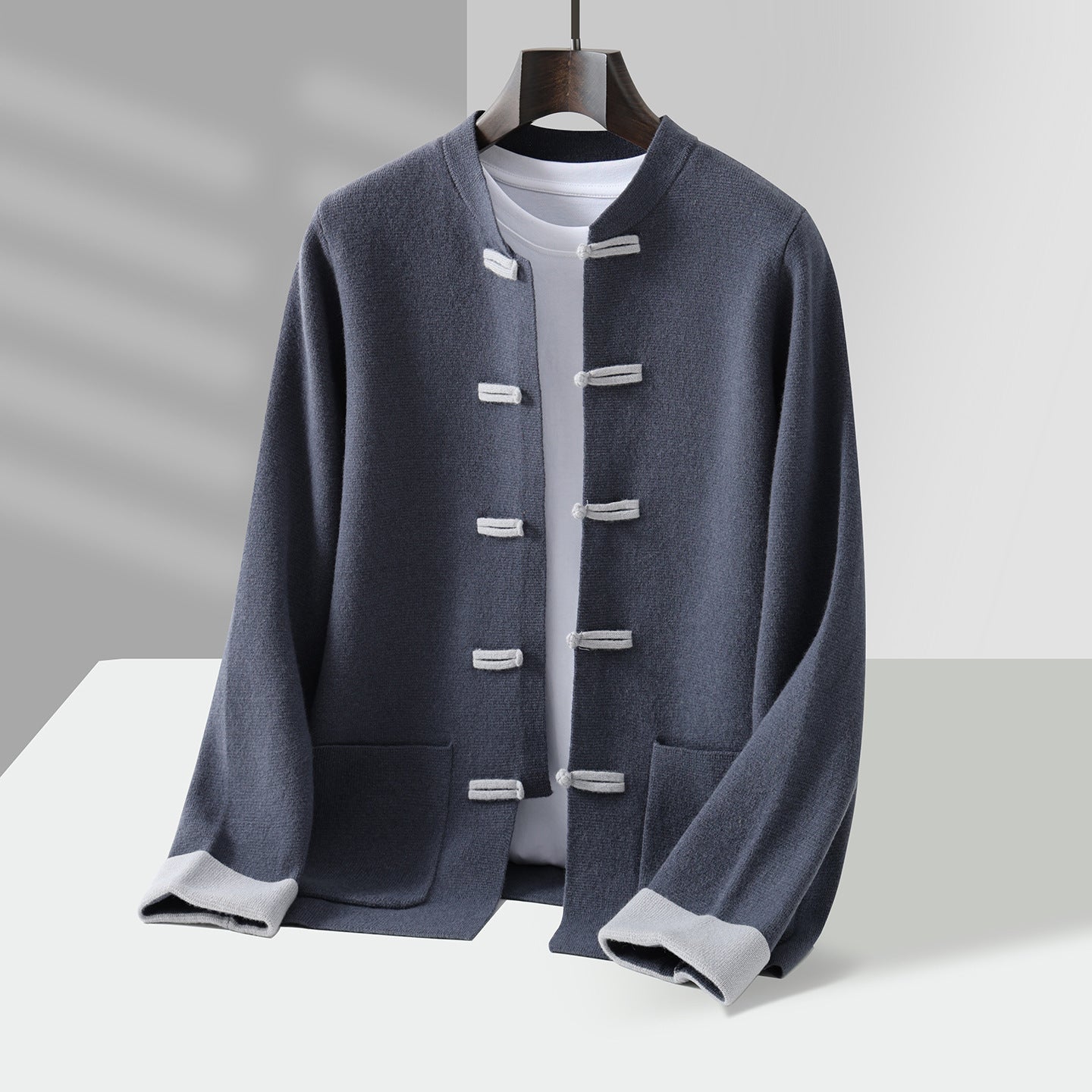 Chinese-style Tang Suit Mens Retro Casual Long-sleeve Jacket