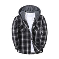 Mens Trendy Plaid Hooded Jacket