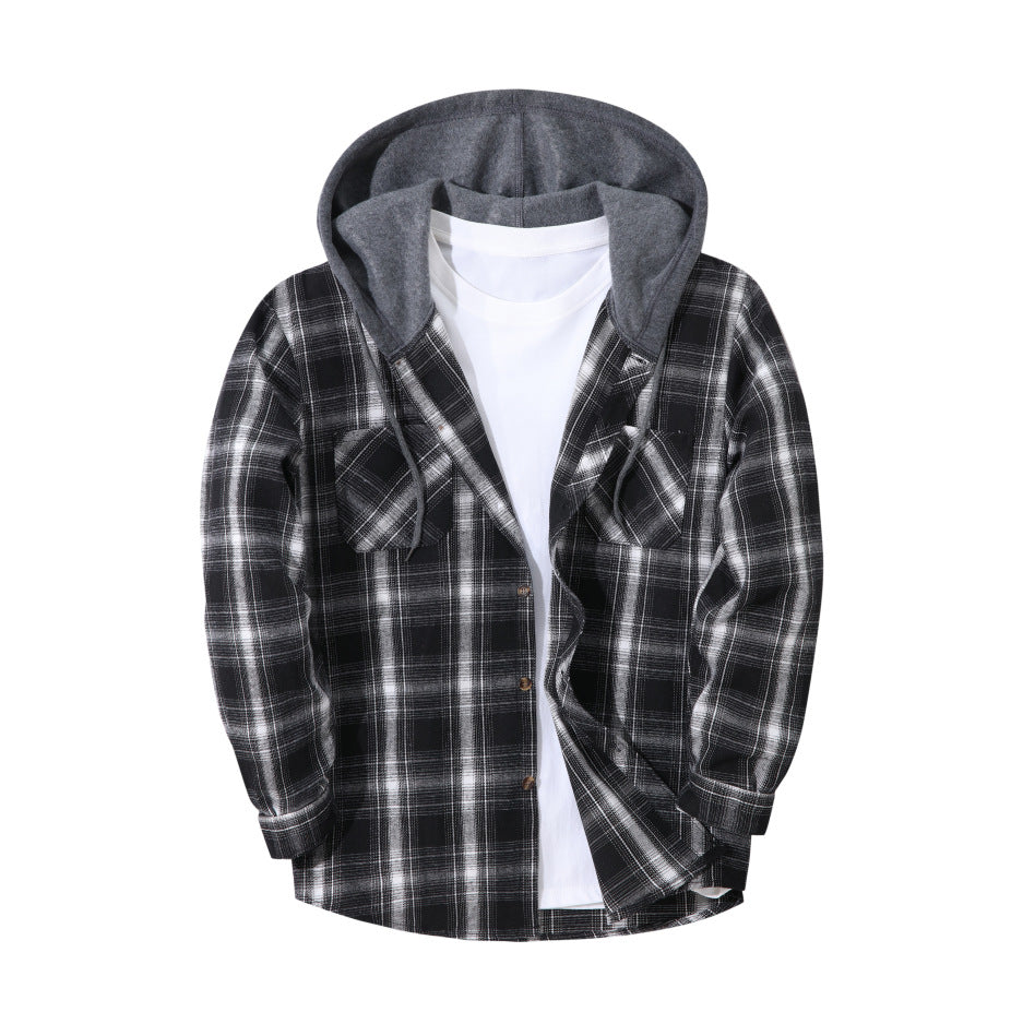 Stylish Plaid Hoodie Jacket