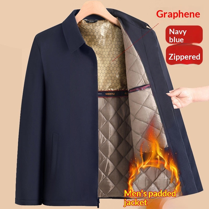 Mens Thickened Graphene Padded Jacket For Fall And Winter