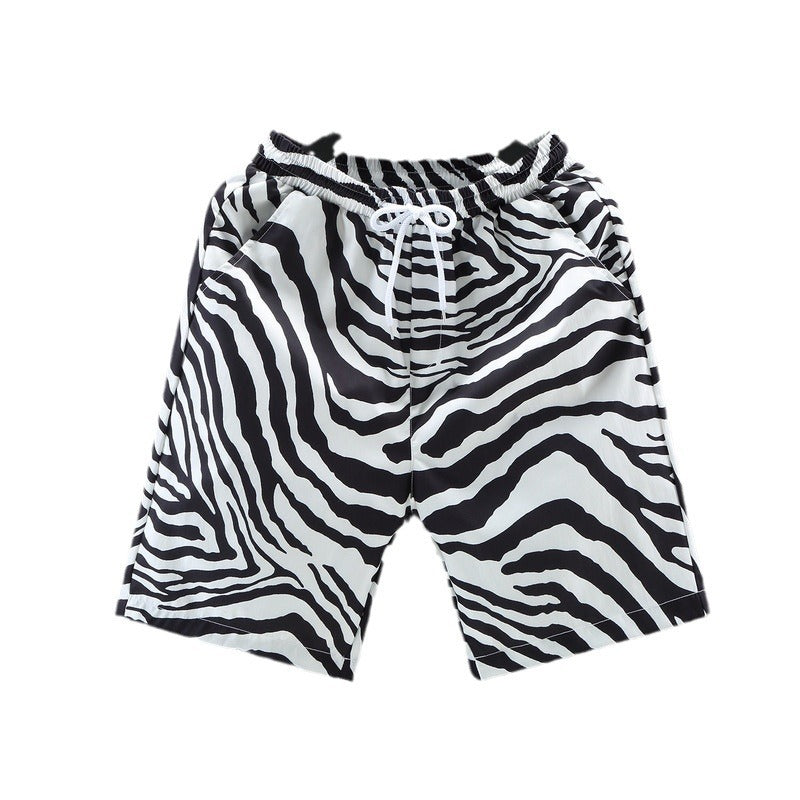 Men's Korean-style Striped Capri Pants