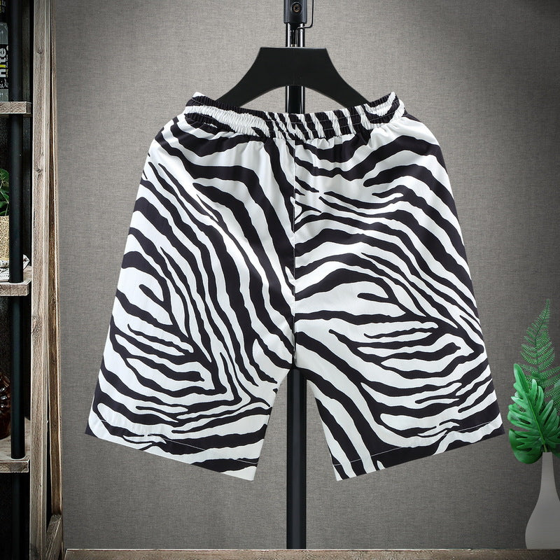 Men's Korean-style Striped Capri Pants