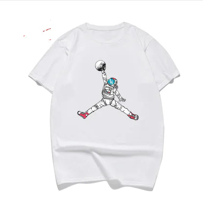 Hip Hop Astronaut Space Dunk T-Shirt for Men and Women