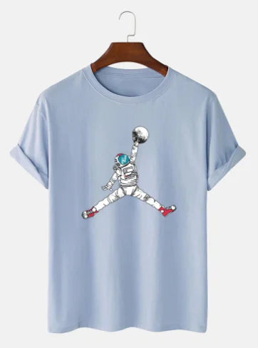 Hip Hop Astronaut Space Dunk T-Shirt for Men and Women
