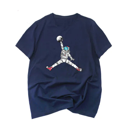 Hip Hop Astronaut Space Dunk T-Shirt for Men and Women