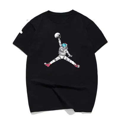Hip Hop Astronaut Space Dunk T-Shirt for Men and Women
