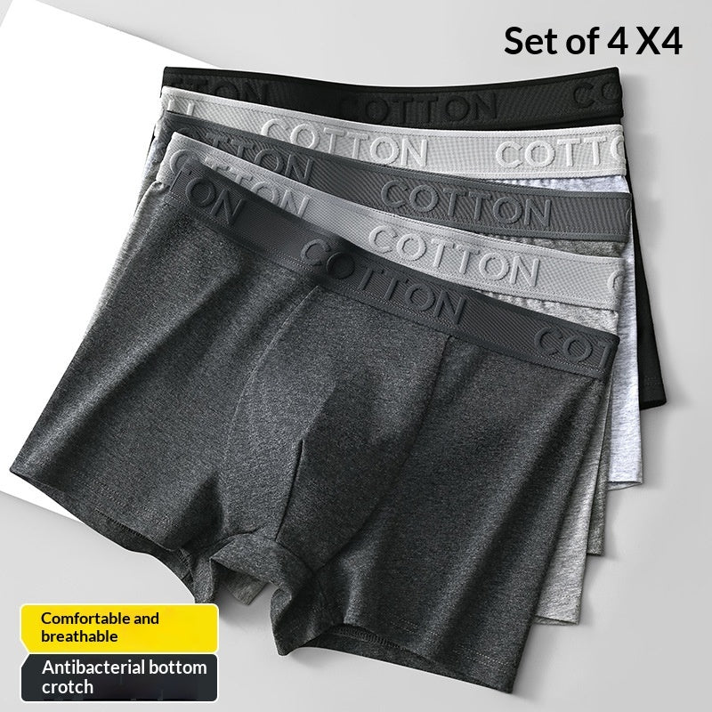 High-End Antibacterial Cotton Boxer Briefs For Men
