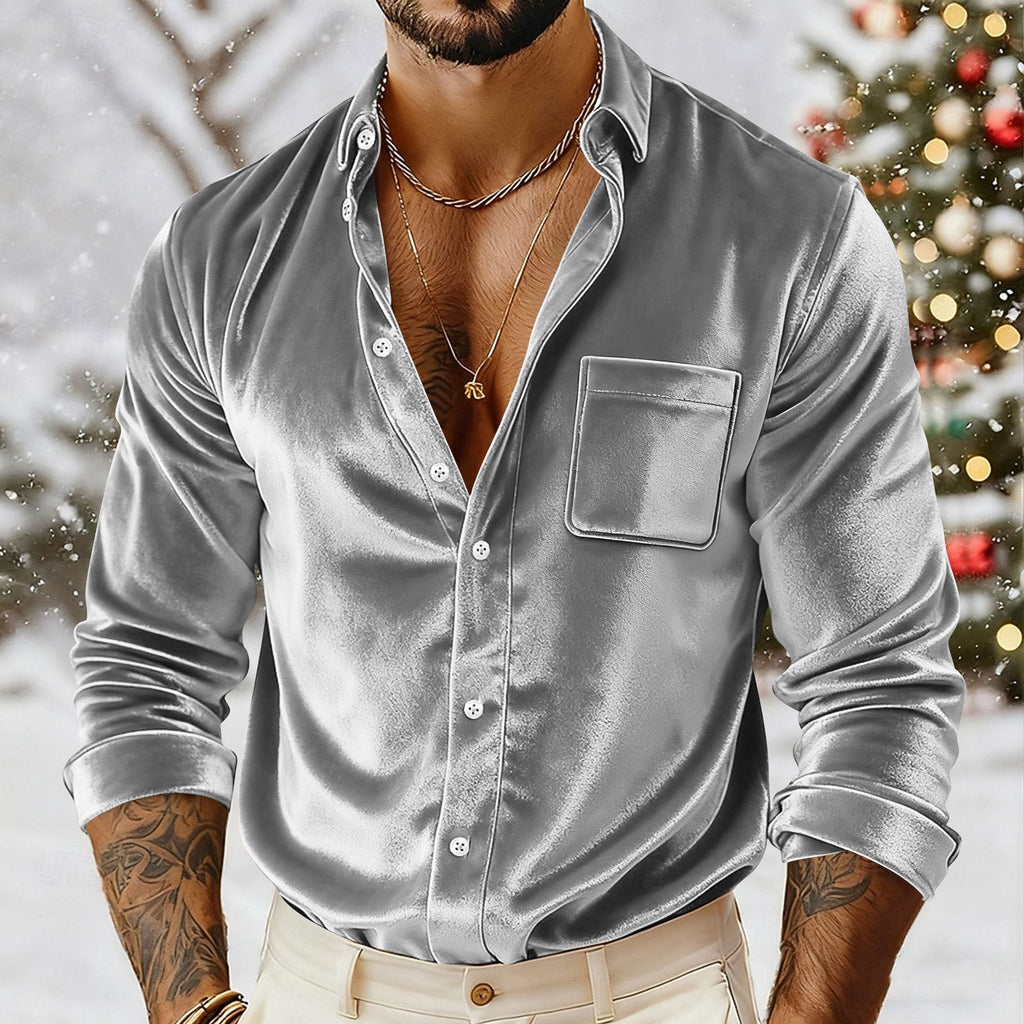 Gold Velvet Men's Shirt