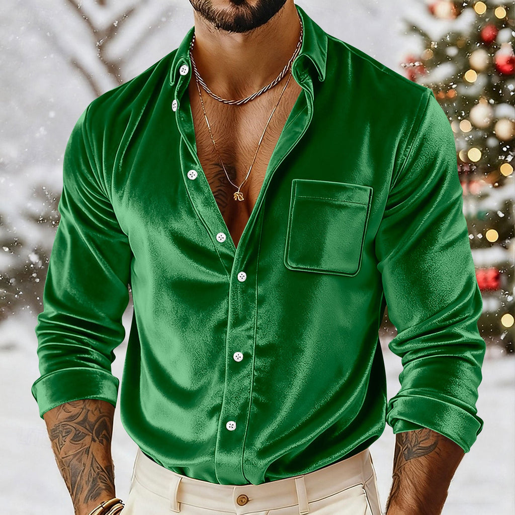 Gold Velvet Men's Shirt