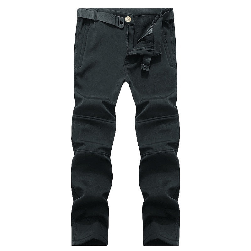 Men's Cold-Weather Tactical Pants Outdoor Softshell Hiking Trousers