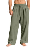 Pocketed Drawstring Solid-color Trendy Business Pants