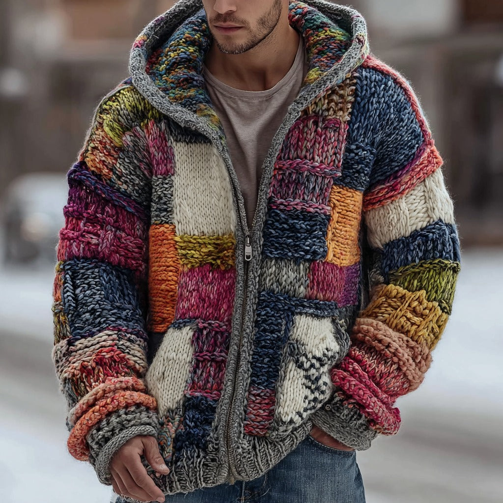 Stylish Plaid Hoodie Jacket
