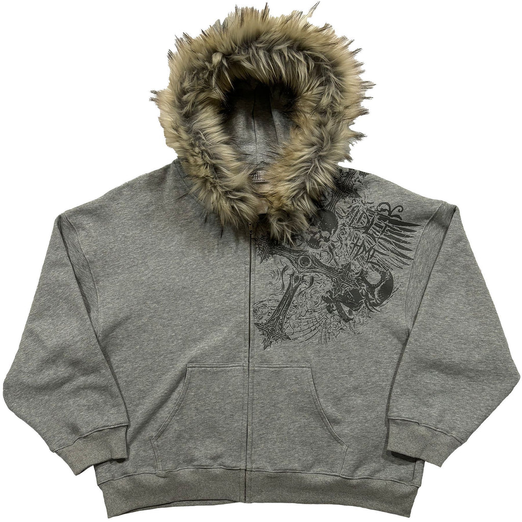Cozy Plush Print Hoodie