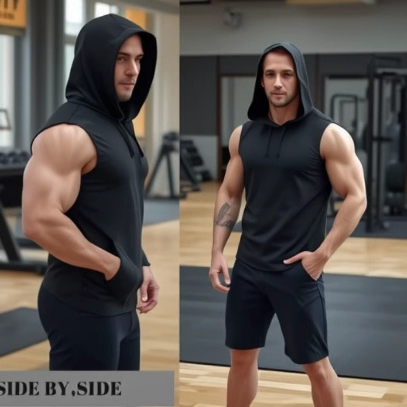 Breathable Lightweight Sweat-wicking Training Tight-fitting Hooded Vest