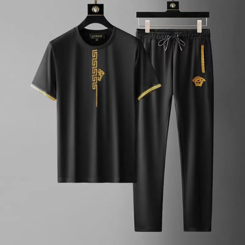 Mens Stylish Short-sleeve Pants Set
