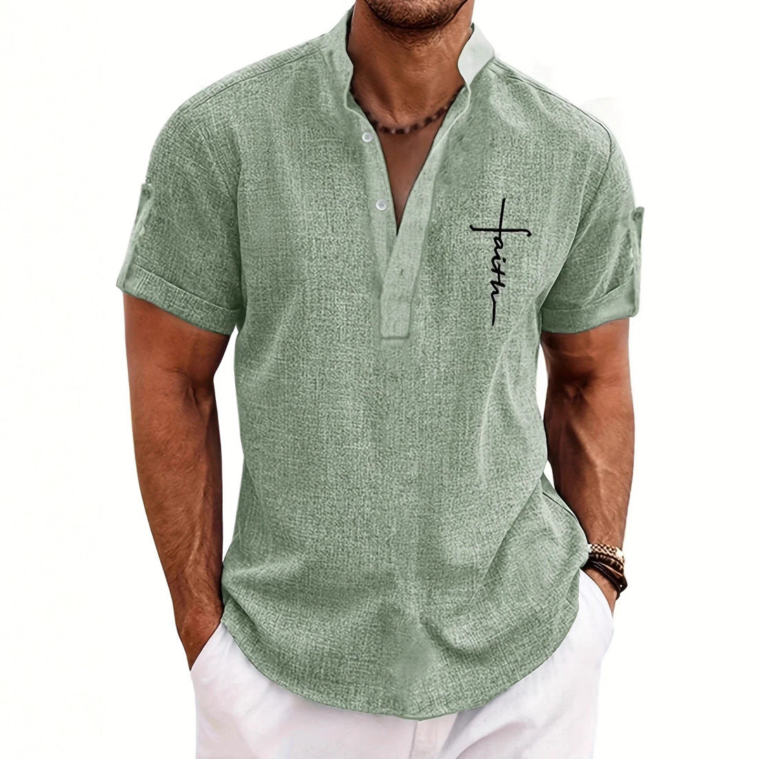 Stylish 3D Printed Polo Shirt