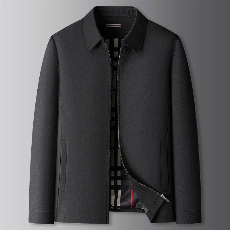 Mens Plus-Size Business-Casual Classic Lapel Jacket