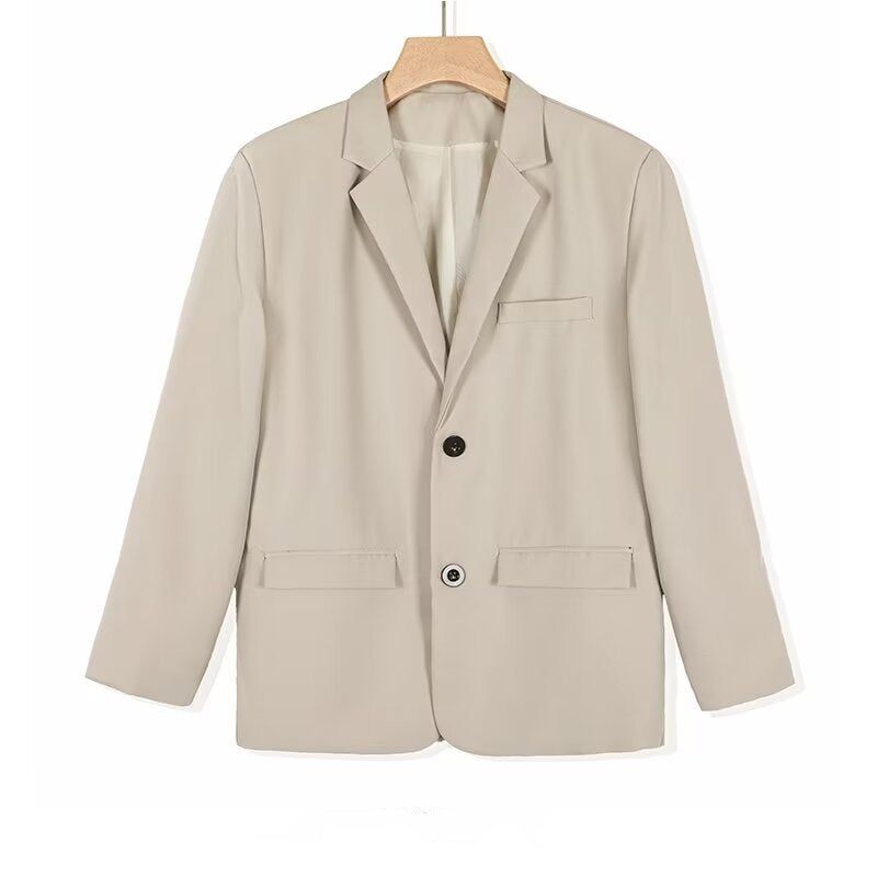 Mens Casual Spring Autumn Suit Jacket With Padded Shoulders In A Edgy Style