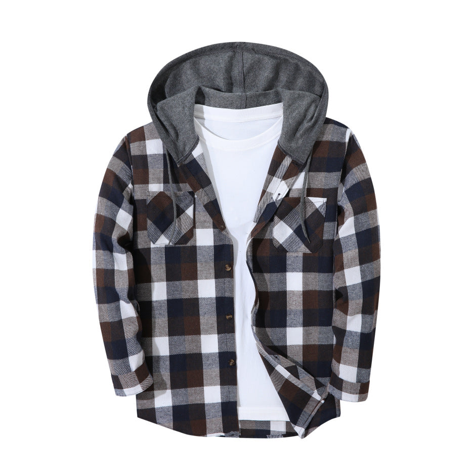 Stylish Plaid Hoodie Jacket