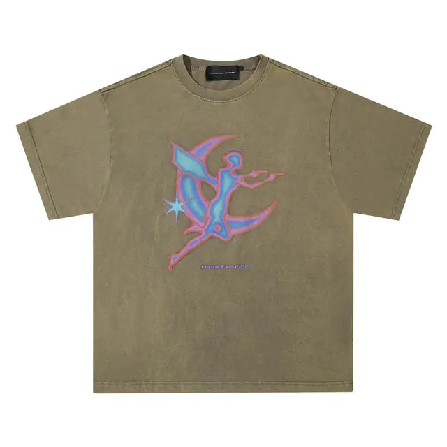 Extreme Short-Sleeved T-Shirt for Men and Women - Moon Print