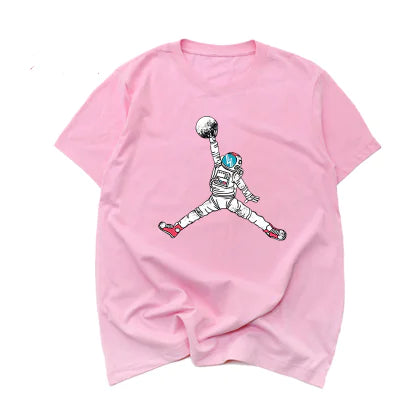 Hip Hop Astronaut Space Dunk T-Shirt for Men and Women