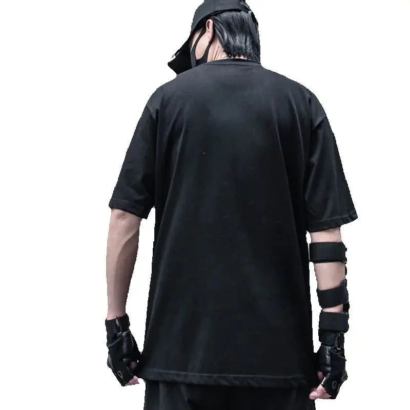 Hip Hop Punk Patchwork Short Sleeve T-Shirt for Men