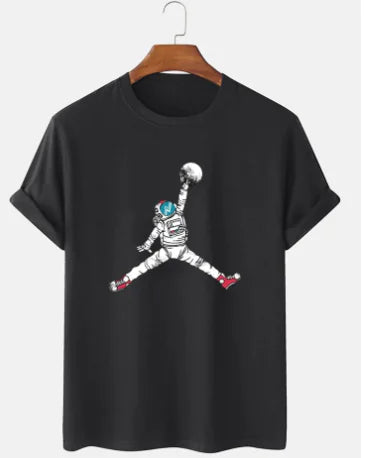 Hip Hop Astronaut Space Dunk T-Shirt for Men and Women