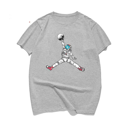 Hip Hop Astronaut Space Dunk T-Shirt for Men and Women